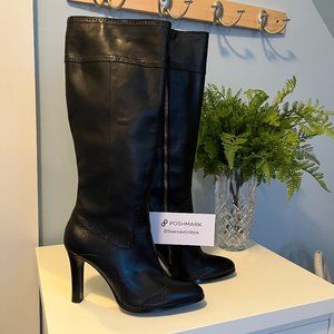 Banana Republic Ghillie Brogue Tall Boots - Black - 8